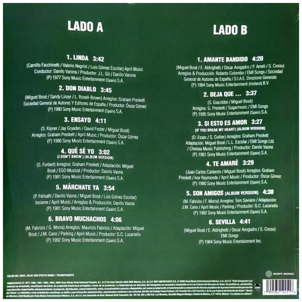 MIGUEL BOSE - PERSONALIDAD: 15 EXITOS | VINILO