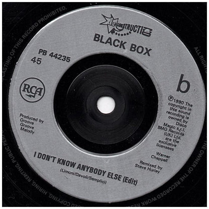 BLACK BOX - I DON'T KNOW ANYBODY ELSE/TOTAL MIX | 7" SINGLE USADO