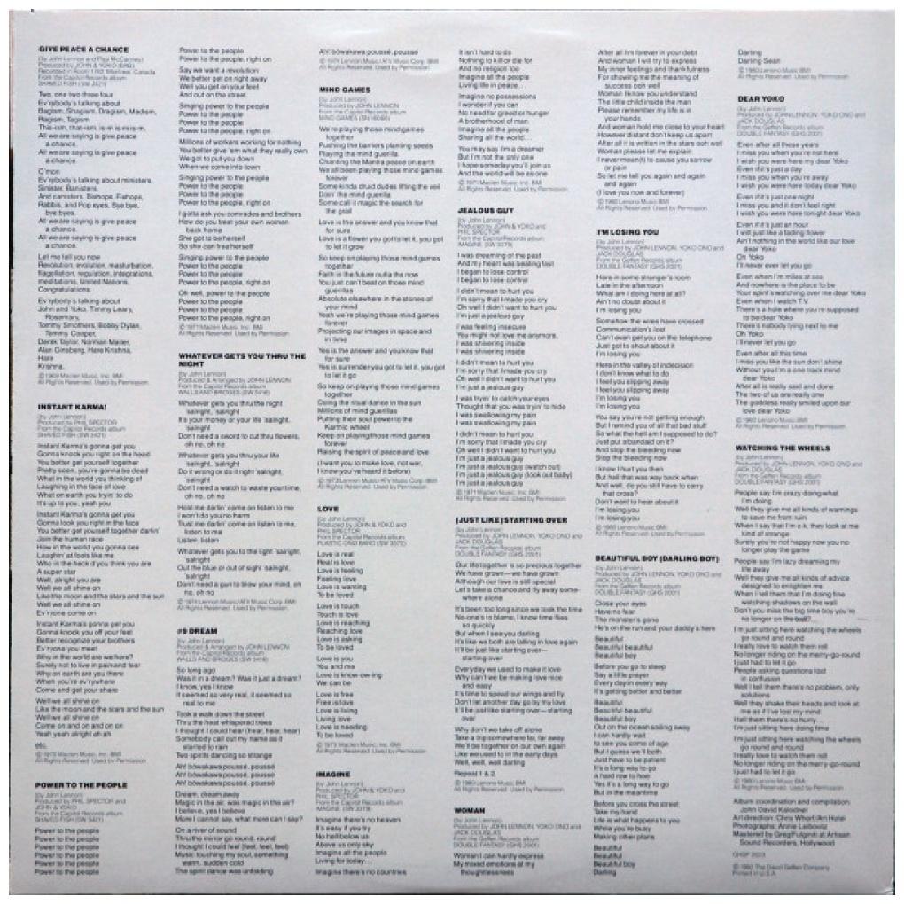 JOHN LENNON - THE JOHN LENNON COLLECTION | VINILO USADO
