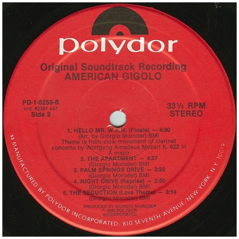 AMERICAN GIGOLO  - O.S.T. | VINILO USADO