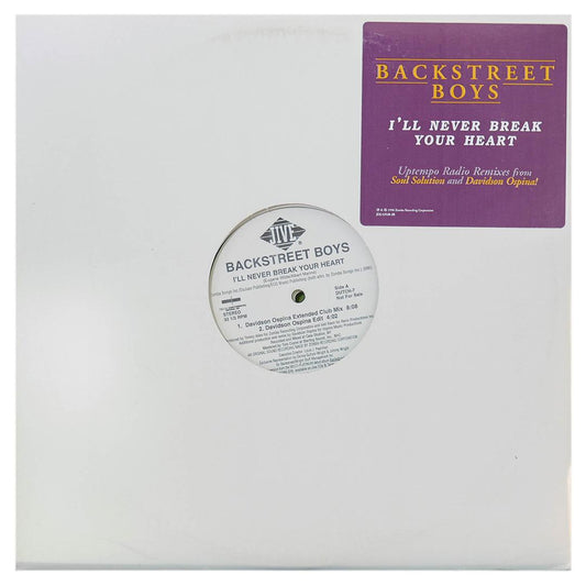 BACKSTREET BOYS - I LL NEVER BREAK YOUR HEART (2LP) | 12" MAXI SINGLE USADO