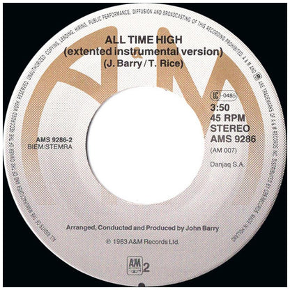 RITA COOLIDGE - ALL TIME HIGH | 7" SINGLE USADO