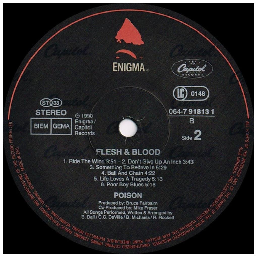 POISON - FLESH & BLOOD | VINILO USADO
