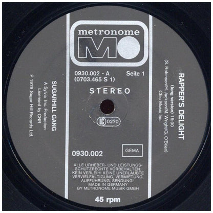 SUGARHILL GANG - RAPPERS DELIGHT | 12'' MAXI SINGLE USADO