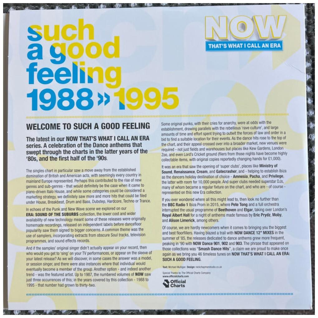NOW THAT'S WHAT I CALL AN ERA - SUCH A GOOD FEELING: 1988-1995 (3LP) (BLUE(WHITE/YELLOW VINYL) | VINILO