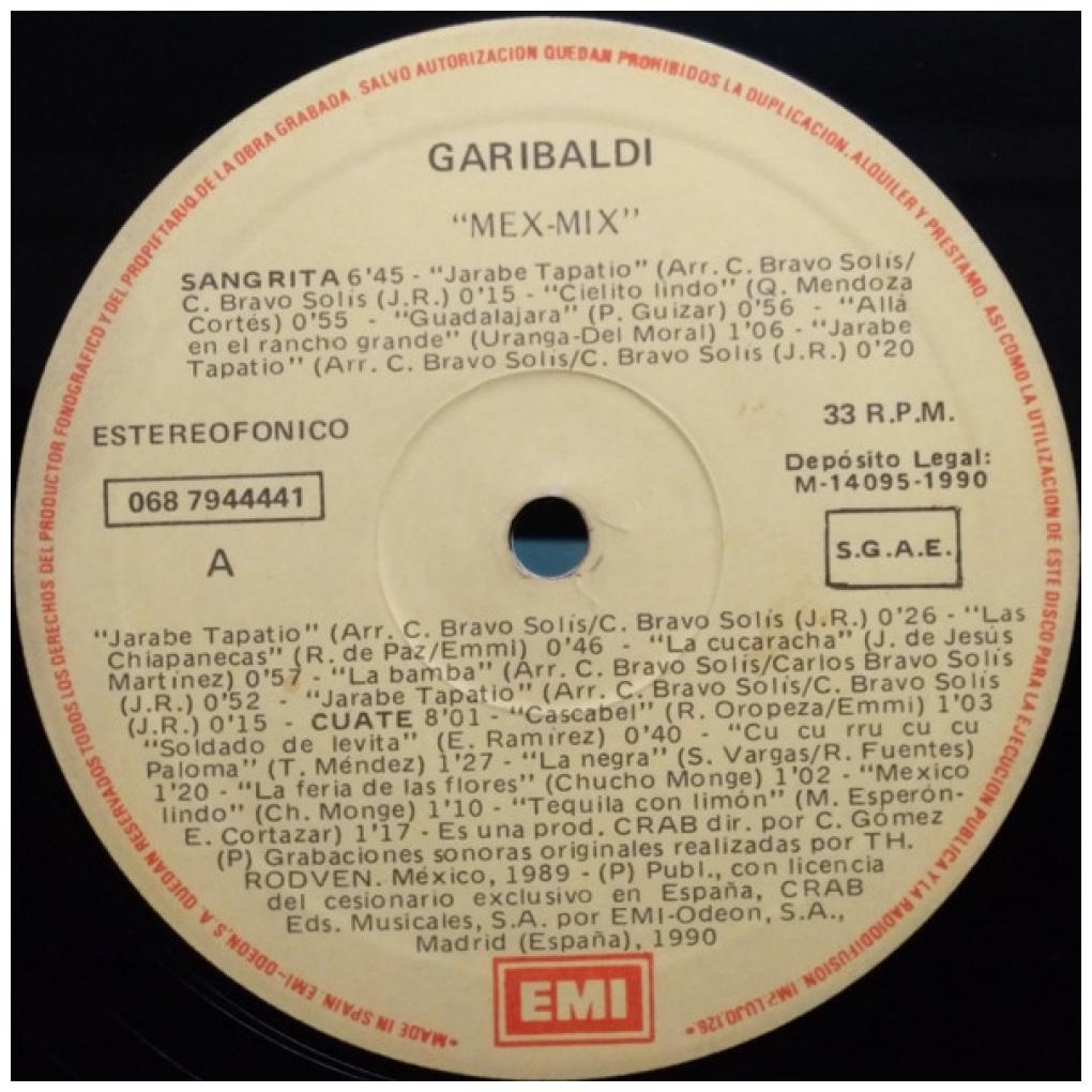 GARIBALDI - MEX-MIX | VINILO USADO