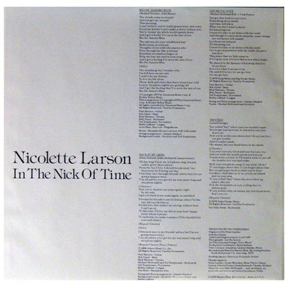 NICOLETTE LARSON - IN THE NICK OF TIME | VINILO USADO