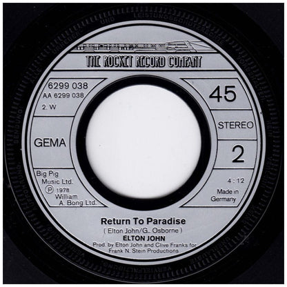 ELTON JOHN - SONG FOR GUY | 7" SINGLE USADO