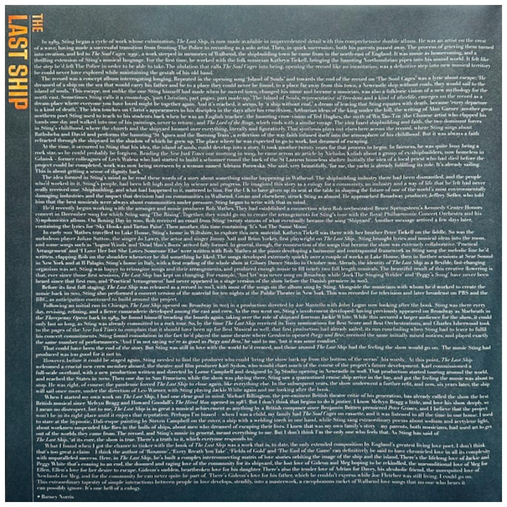 STING - THE LAST SHIP (2LP) | VINILO