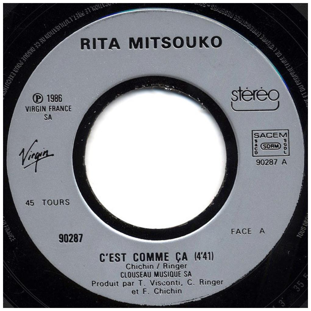 LE RITA MITSOUKO - C'EST COMME CA | 7" SINGLE USADO