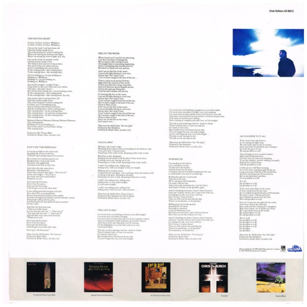 CHRIS DE BURGH - SPARK TO A FLAME: THE VERY BEST | VINILO USADO