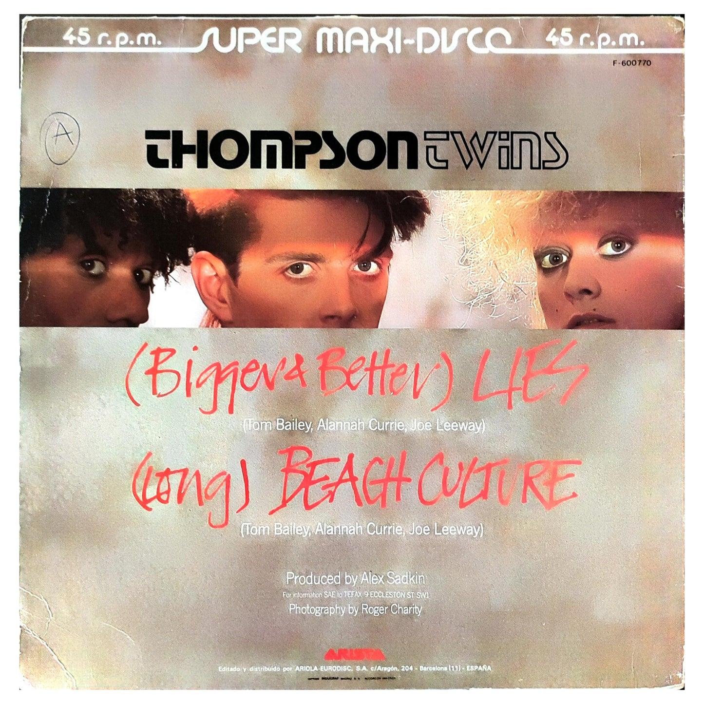 THOMPSON TWINS - LIES | 12" MAXI SINGLE USADO