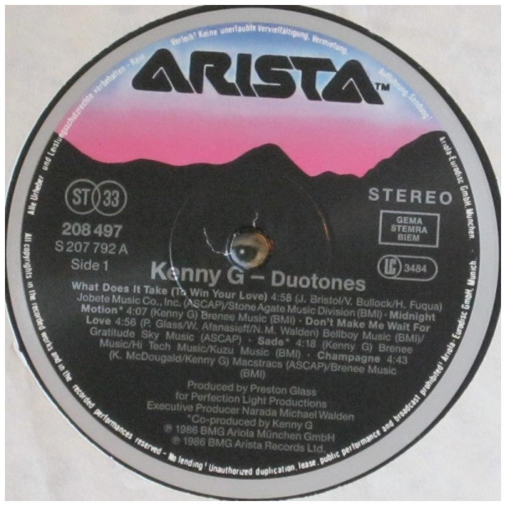 KENNY G - DUOTONES | VINILO USADO