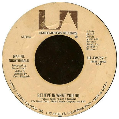 MAXINE NIGHTINGALE - RIGHT BACK WHERE WE STARTED FROM | 7" SINGLE VINILO USADO
