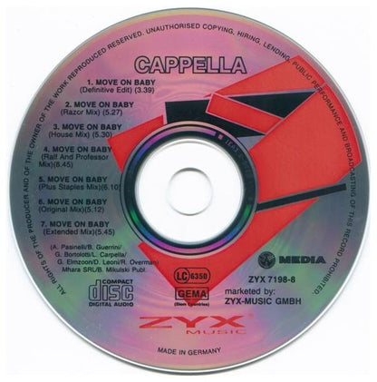 CAPPELLA - MOVE ON BABY | CD SINGLE USADO