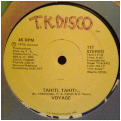 VOYAGE - SOUVENIRS/TAHITI, TAHITI | 12'' MAXI SINGLE USADO