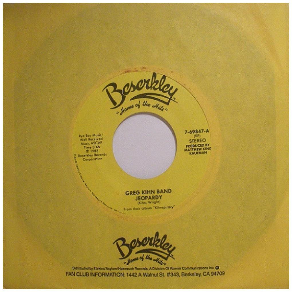 GREG KIHN  BAND - JEOPARDY | 7" SINGLE USADO