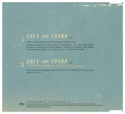 CAPITAL CITIES - SAFE AND SOUND | CD SINGLE USADO