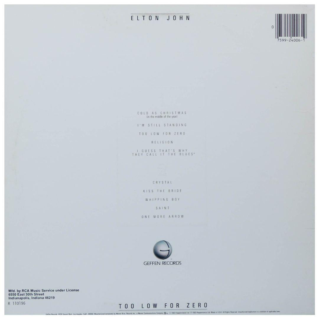 ELTON JOHN  - TOO LOW FOR ZERO | VINILO USADO