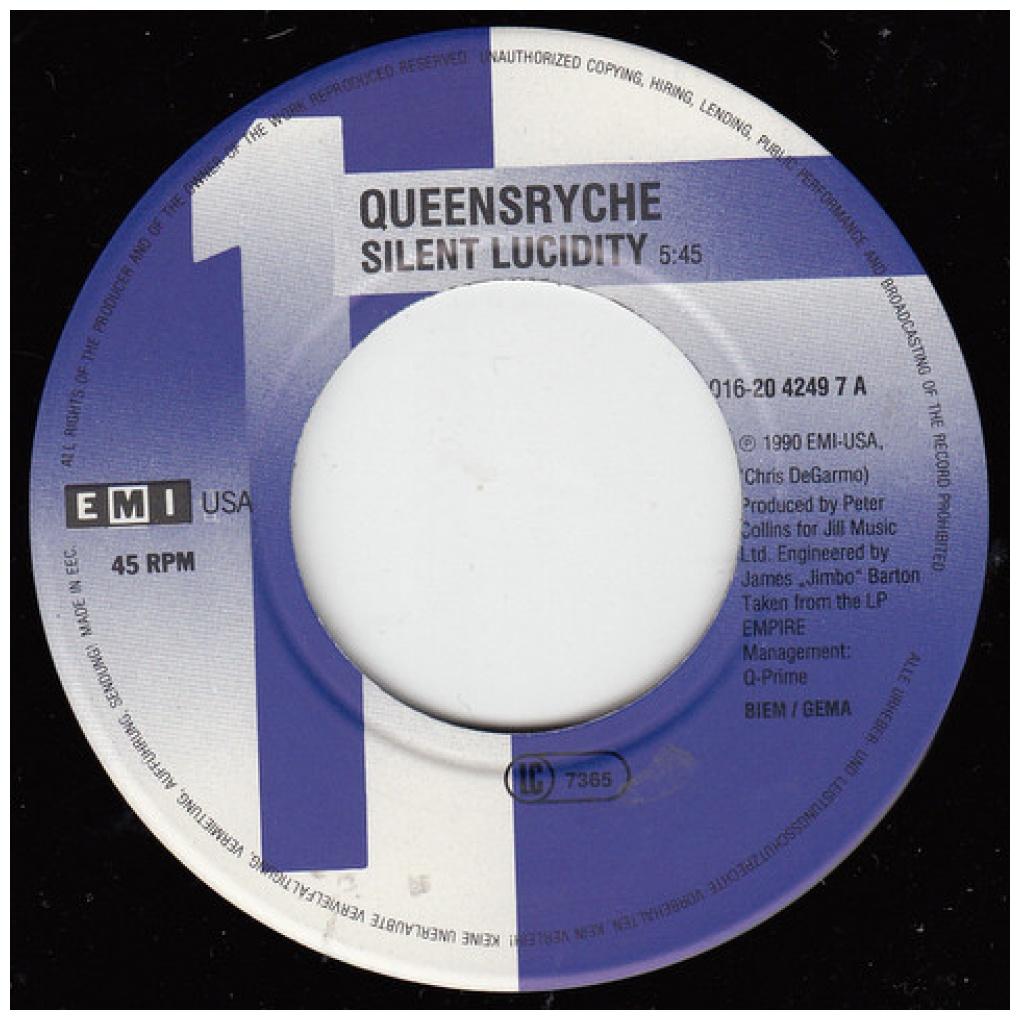 QUEENSRŸCHE - SILENT LUCIDITY | 7" SINGLE USADO