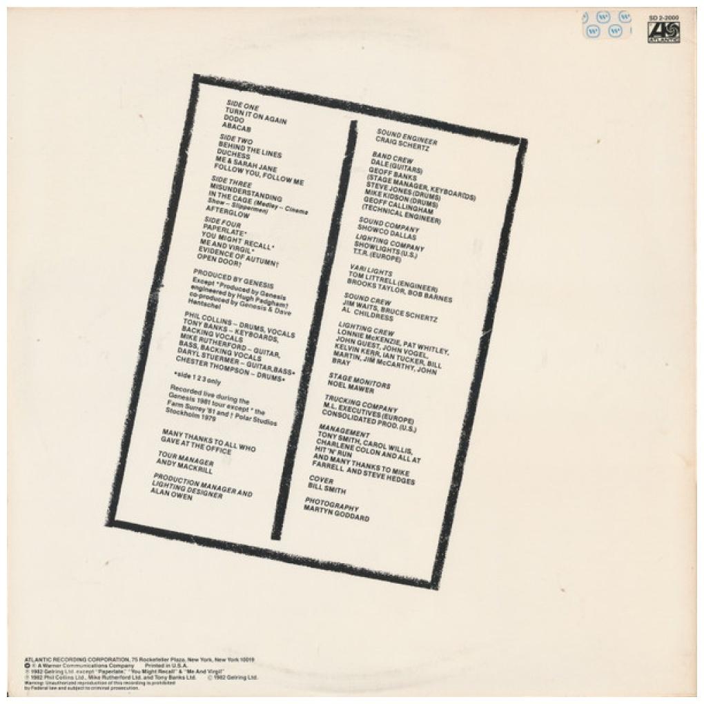 GENESIS - THREE SIDES LIVE (2LP) | VINILO USADO