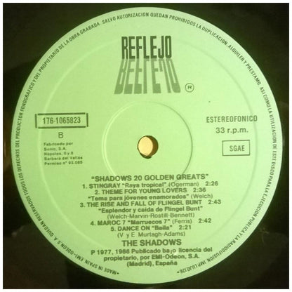 THE SHADOWS - 20 GOLDEN GREATS (2LP) | VINILO USADO