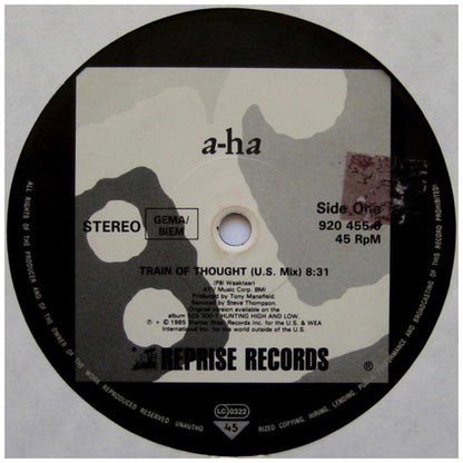 A-HA - TRAIN OF THOUGHT | 12'' MAXI SINGLE USADO