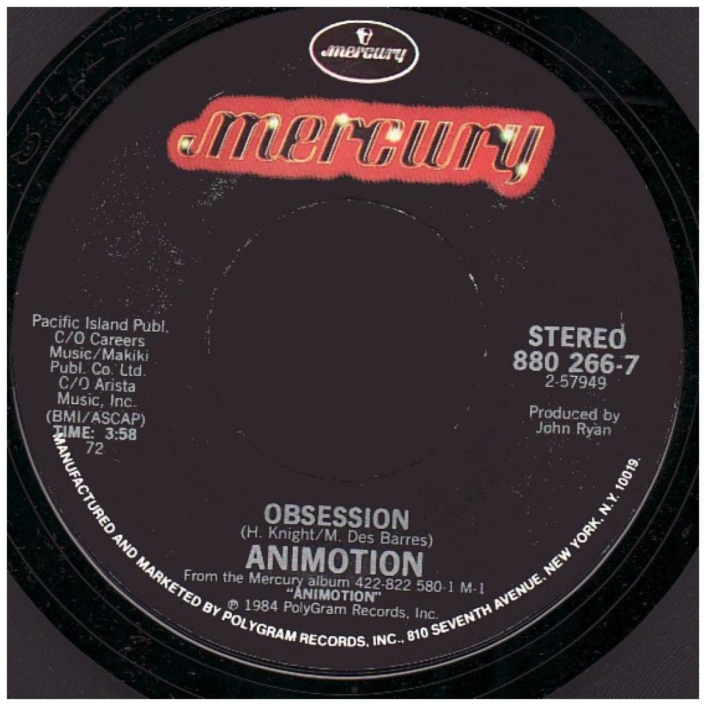 ANIMOTION - OBSESSION | 7" SINGLE USADO