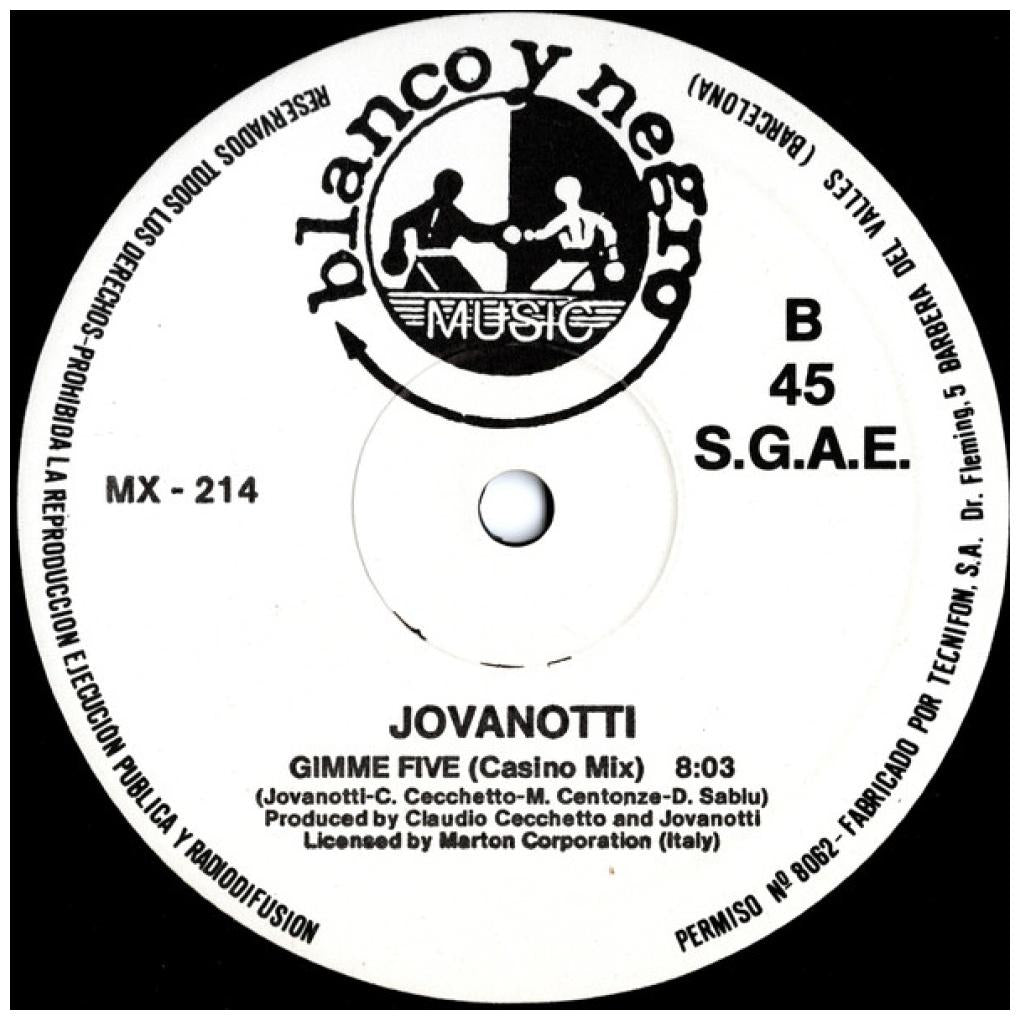 JOVANOTTI - GIMME FIVE | 12'' MAXI SINGLE USADO