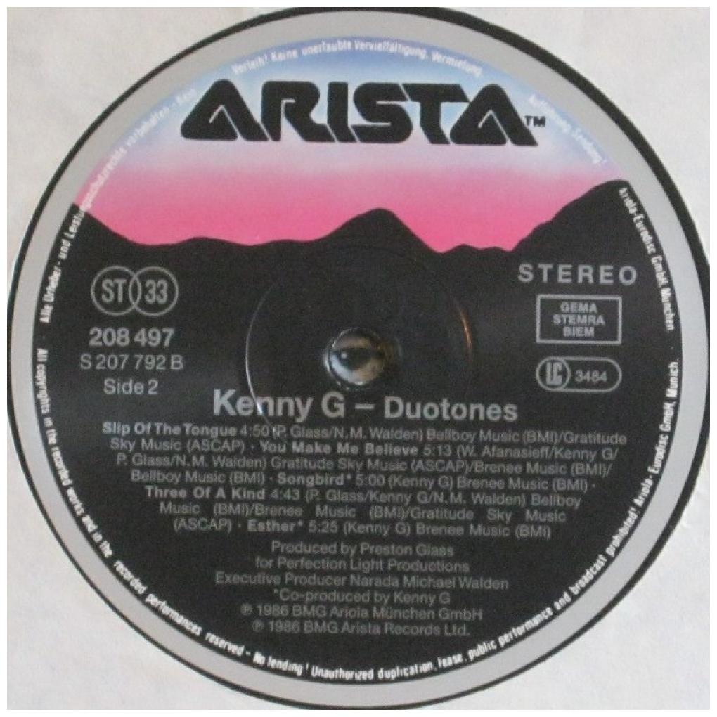 KENNY G - DUOTONES | VINILO USADO
