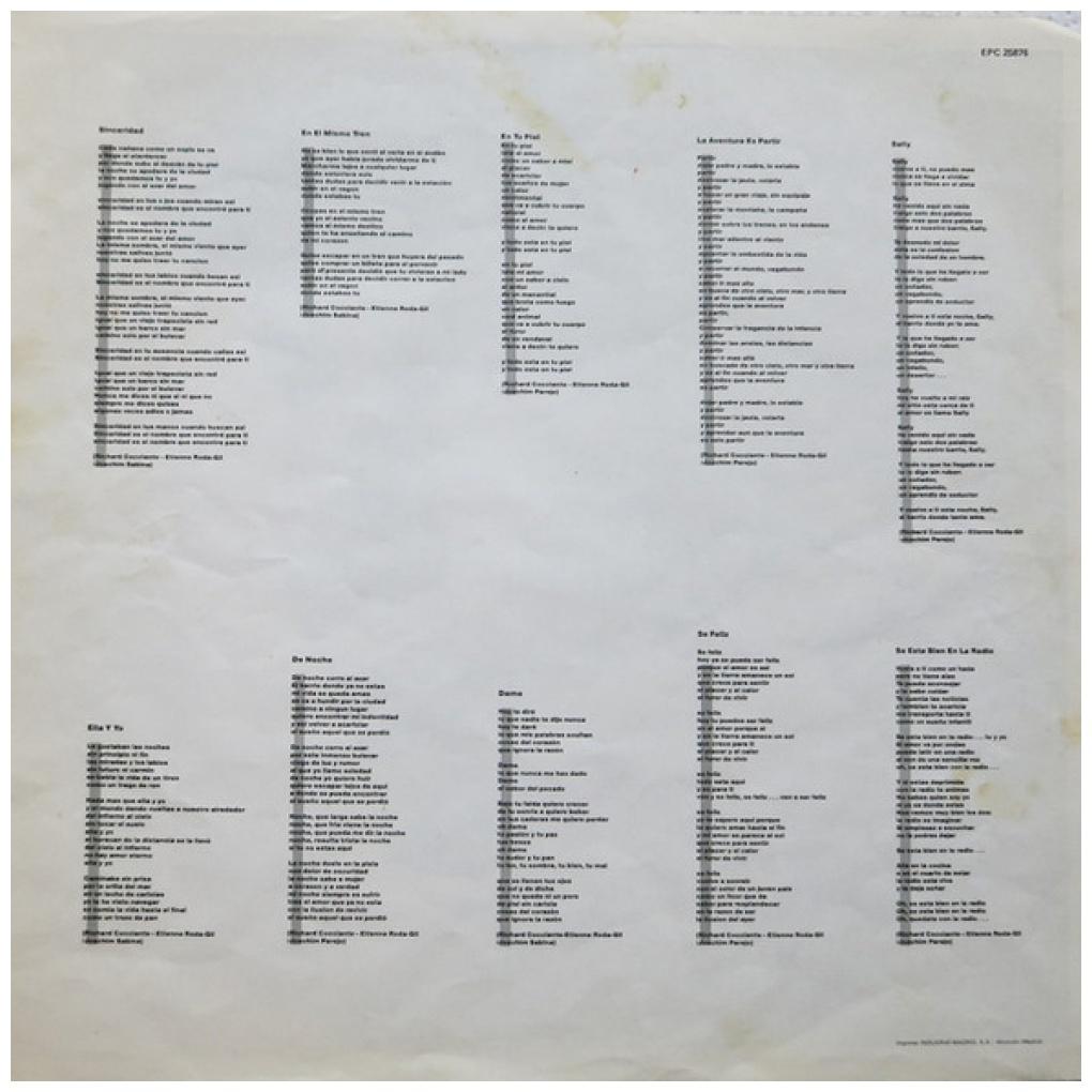 RICARDO COCCIANTE - SINCERIDAD (PROMO COPY) | VINILO USADO