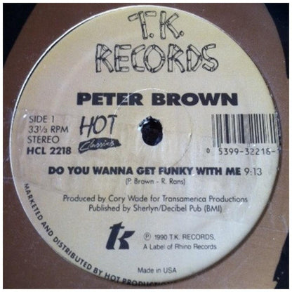 PETER BROWN - DO YOU WANNA GET FUNKY WITH ME/DANCE WITH ME | 12'' MAXI SINGLE USADO