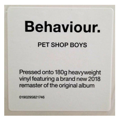 PET SHOP BOYS - BEHAVIOUR | VINILO