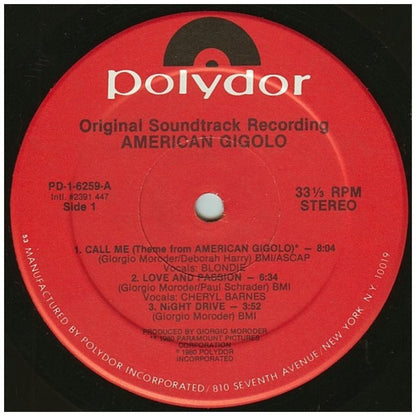 AMERICAN GIGOLO  - O.S.T. | VINILO USADO