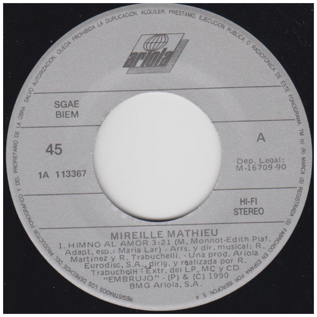 MIREILLE MATHIEU - HIMNO AL AMOR | 7" SINGLE USADO