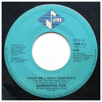 SAMANTHA FOX - TOUCH ME (I WANT YOUR BODY) | 7" SINGLE VINILO USADO