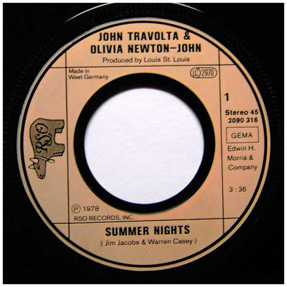 JOHN TRAVOLTA & OLIVIA NEWTON-JOHN - SUMMER NIGHTS/ROCK 'N' ROLL PARTY QUEEN | 7" SINGLE USADO