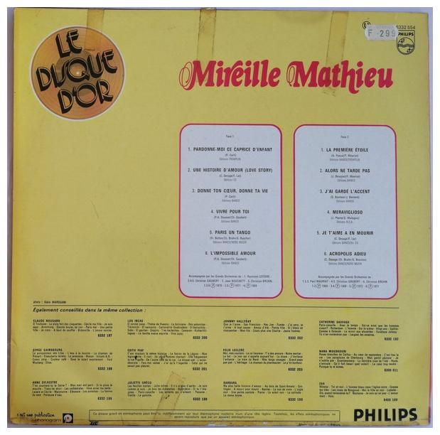 MIREILLE MATHIEU - LE DISQUE D OR | VINILO USADO