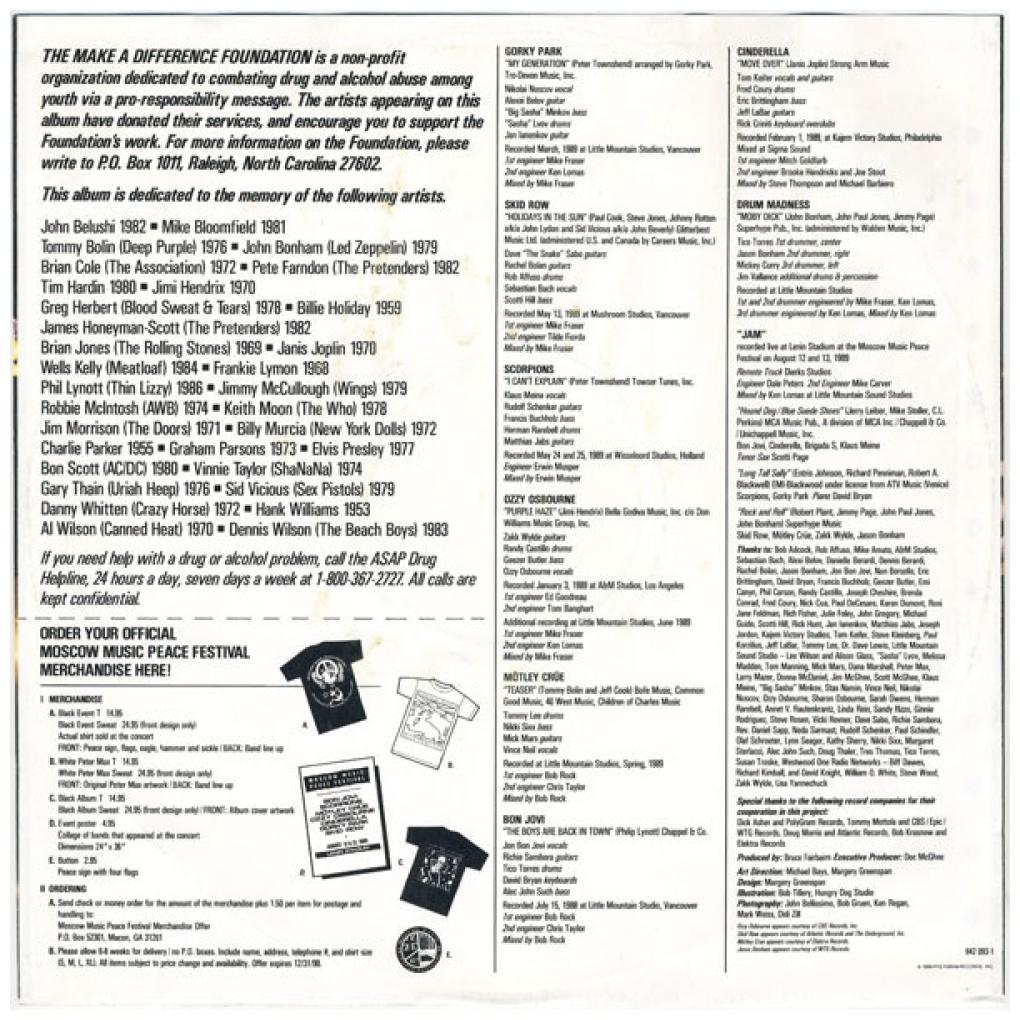 STAIRWAY TO HEAVEN/HIGHWAY TO HELL - MAKE A DIFFERENCE FOUNDATION: VARIOUS ARTIST | VINILO USADO