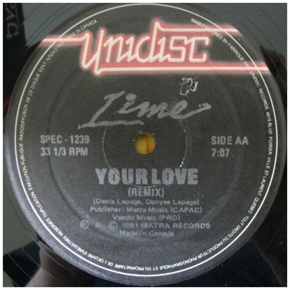 LIME - YOUR LOVE | 12'' MAXI SINGLE USADO