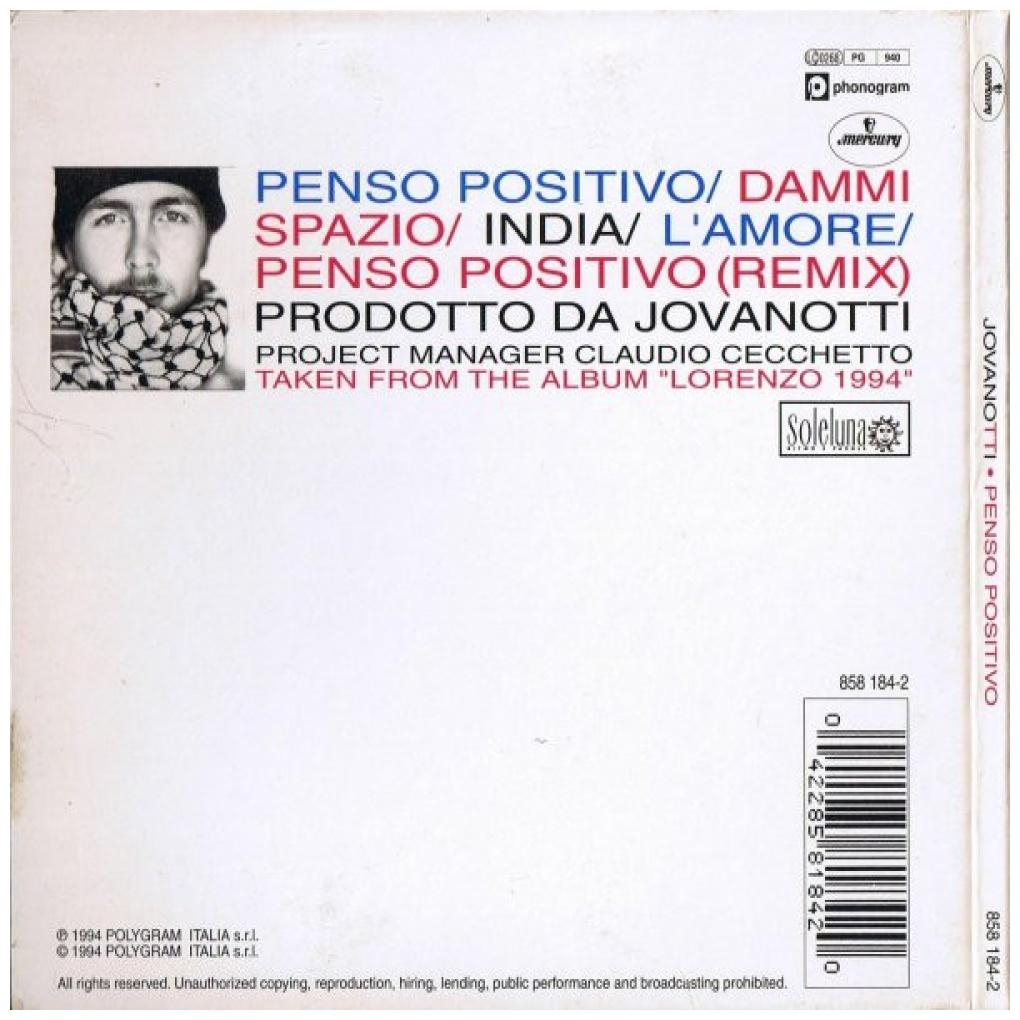 JOVANOTTI - PENSO POSITIVO (CD MAXI SINGLE) | CD