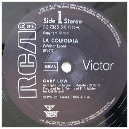 GARY LOW - LA COLEGIALA | 12" MAXI SINGLE USADO
