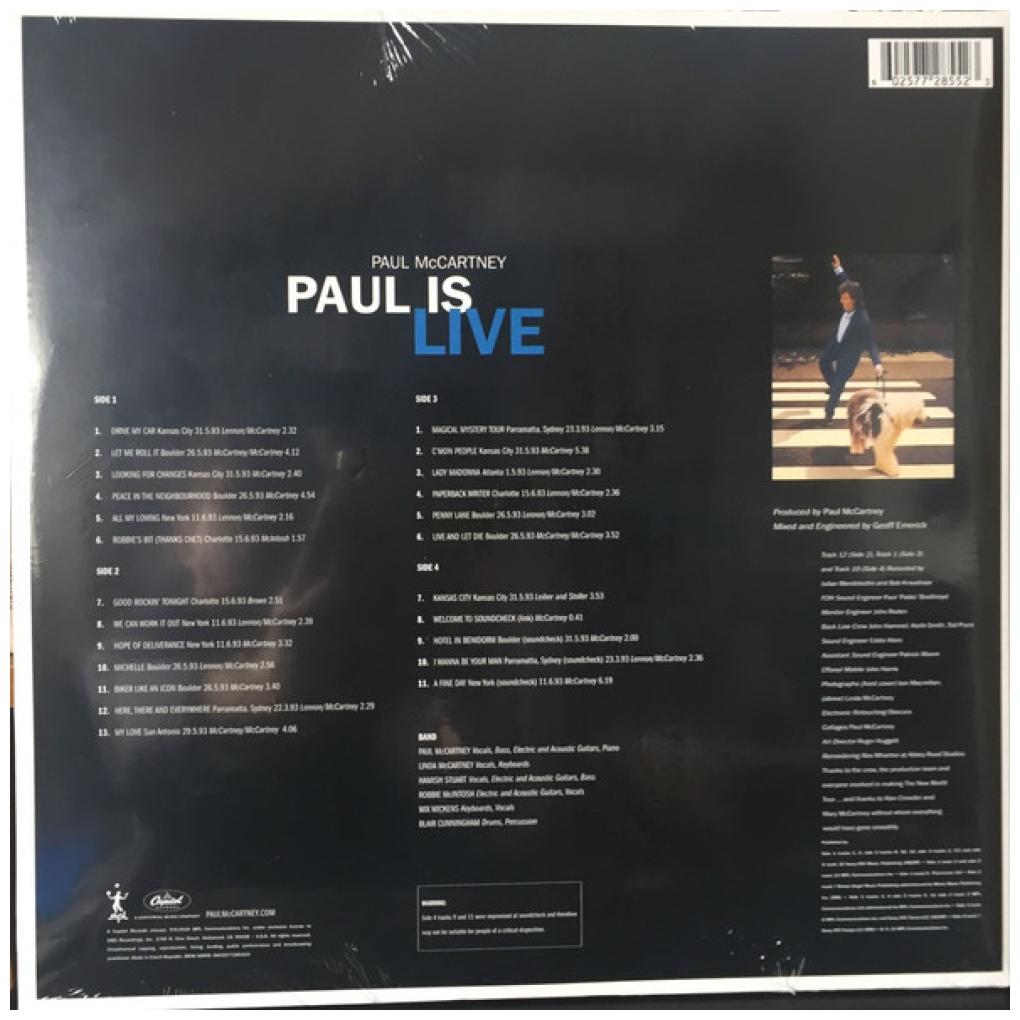 PAUL MCCARTNEY - PAUL IS LIVE (2LP) | VINILO