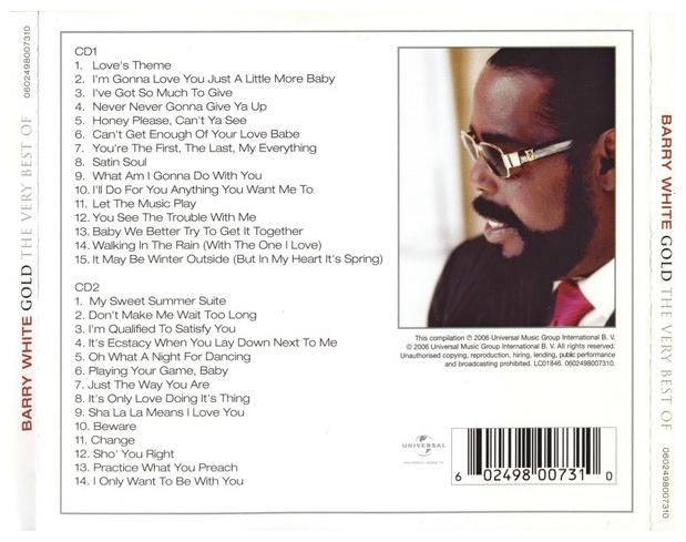 BARRY WHITE - GOLD: THE VERY BEST (2CD) | CD