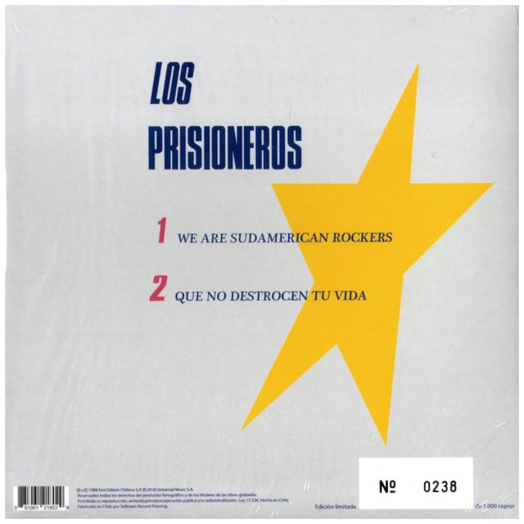LOS PRISIONEROS - WE ARE SUDAMERICAN ROCKERS (7" SINGLE) | VINILO