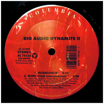 BIG AUDIO DYNAMITE II - RUSHDANCE | 12'' MAXI SINGLE USADO