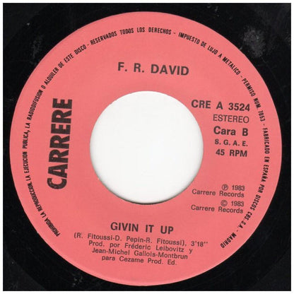 F.R. DAVID - MUSIC | 7" SINGLE USADO