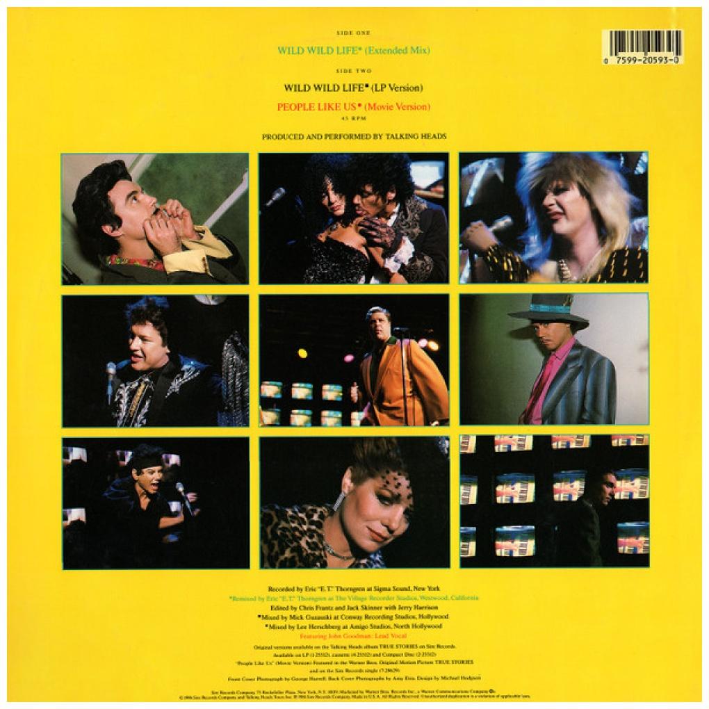 TALKING HEADS - WILD WILD LIFE (PROMO COPY) | 12'' MAXI SINGLE USADO