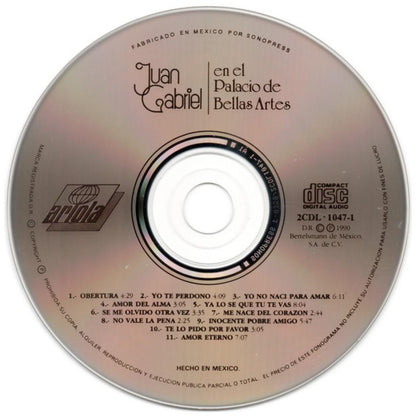 JUAN GABRIEL - EN EL PALACIO DE BELLAS ARTES (2CD) | CD
