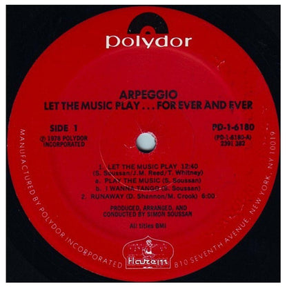 ARPEGGIO - LET THE MUSIC PLAY | VINILO